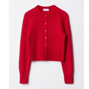 & Other Stories Red Women's Cardigan Sweater Small